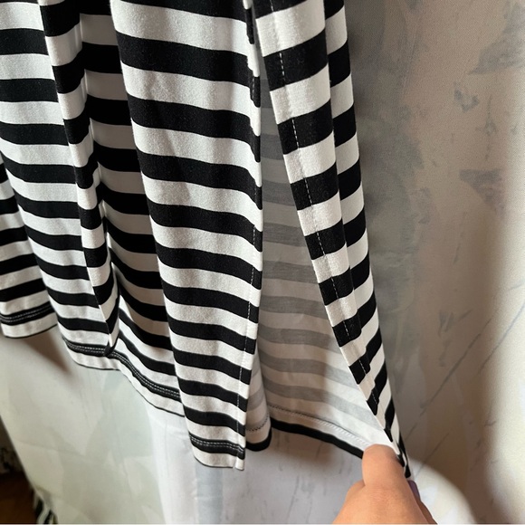 🎉HP x2🎉 ST JOHN’S BAY Black and White Striped Maxi Dress - Picture 3 of 12